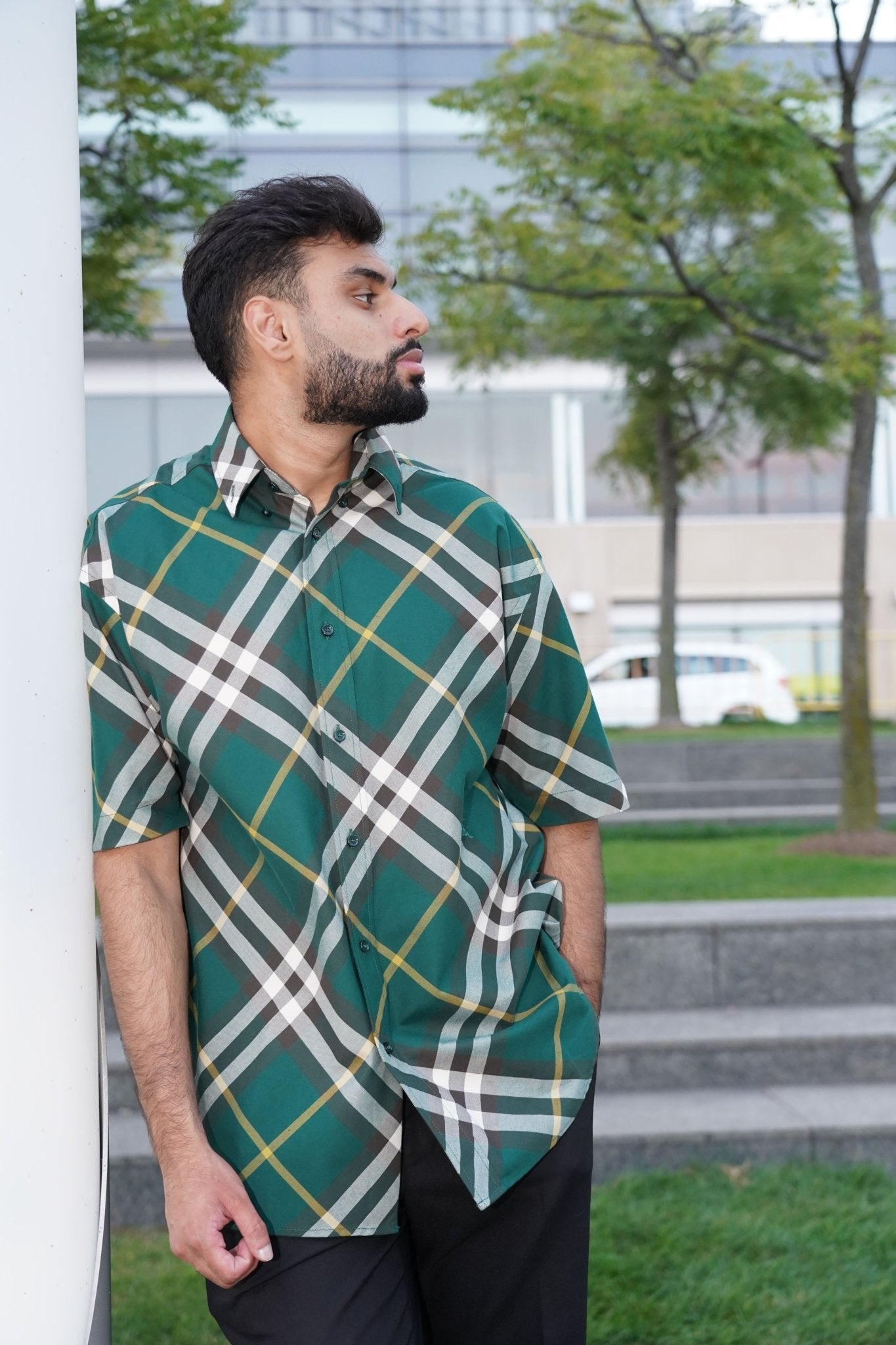 GREEN PLAID SHIRT - Omfori - Burberry - 8082903B8660